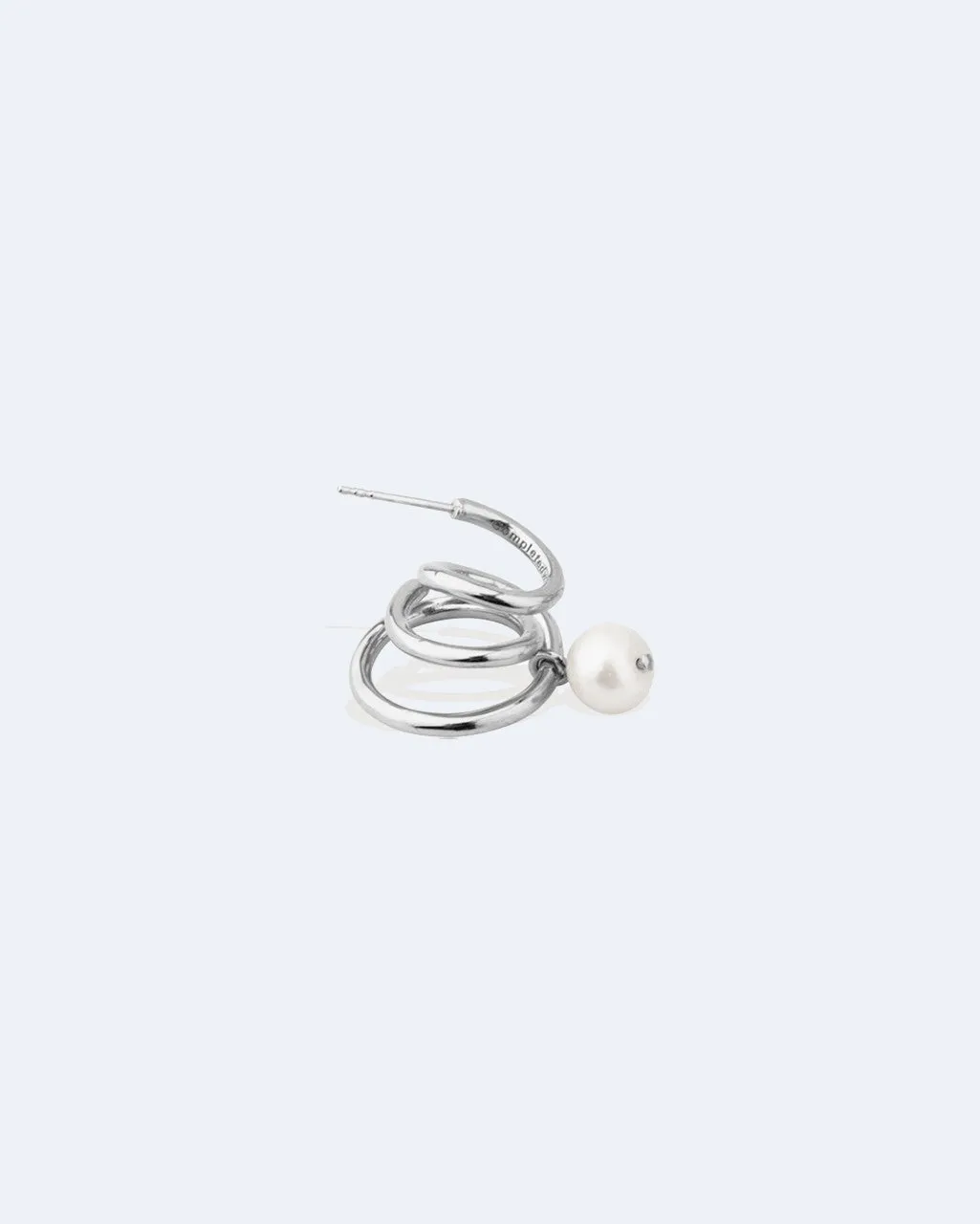 Completedworks Flow mono boucle d'oreille perle argent