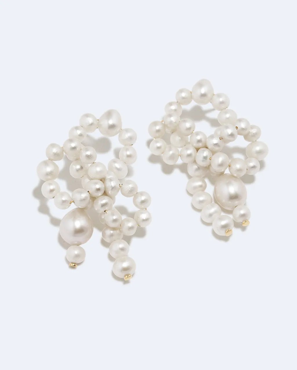 Completedworks Five Second Rule boucles d'oreilles perle vermeil or