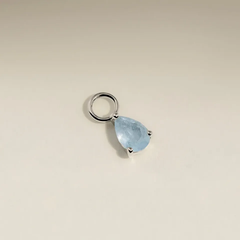 Astrid & Miyu Charm boucles aigue-marine mars or blanc