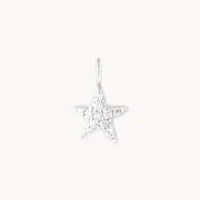 Astrid & Miyu Star Charm breloque or blanc 9 carats