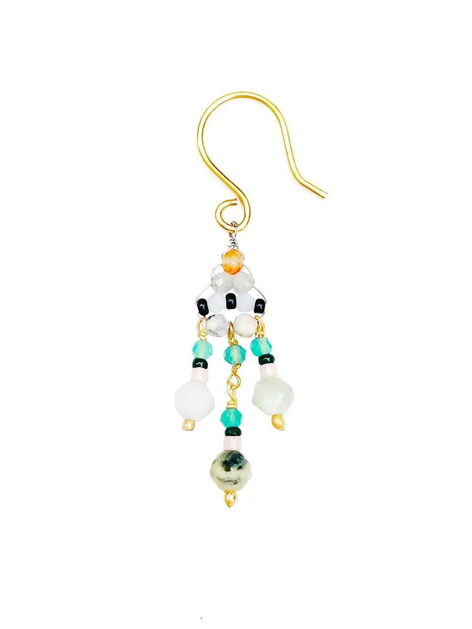 Le Fourbi de Capucine FDC471 boucles d'oreilles onyx vert