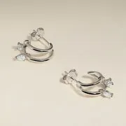 Astrid & Miyu Celestial créoles argent cristal