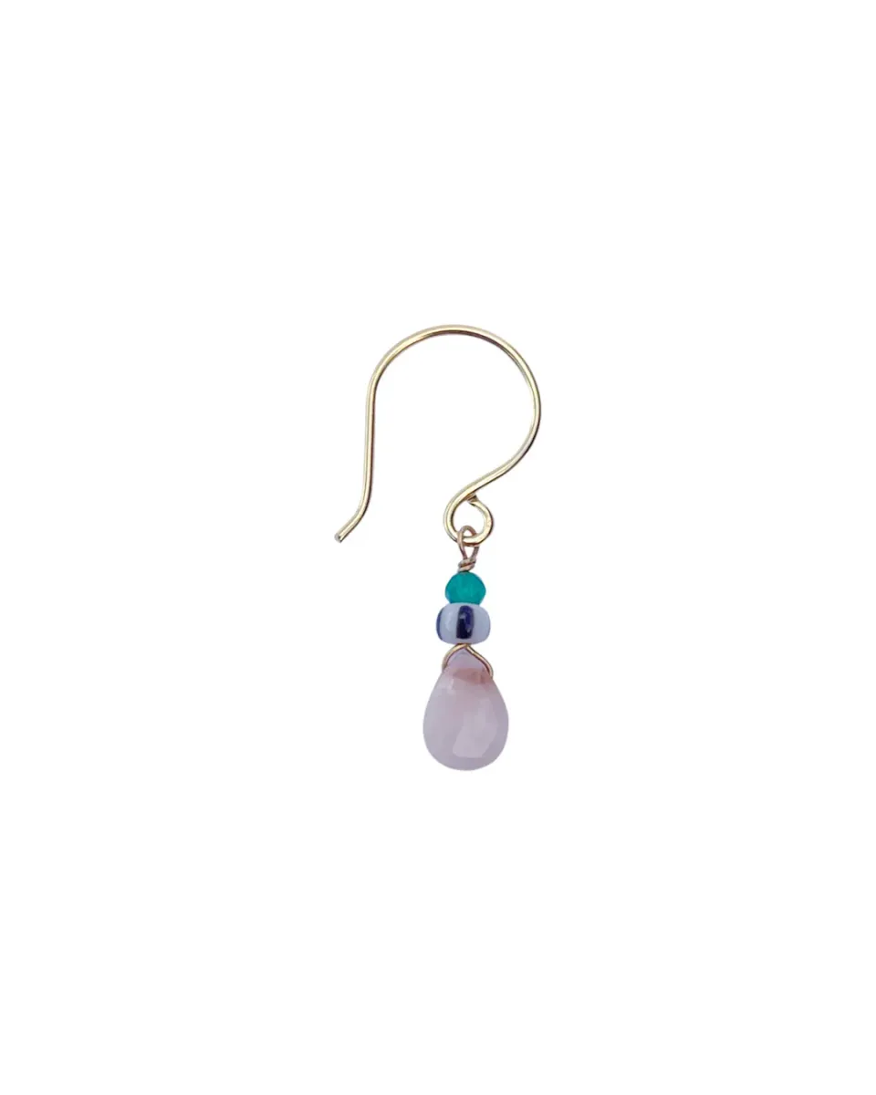 Le Fourbi de Capucine LF30 boucles d'oreille jaspe rose