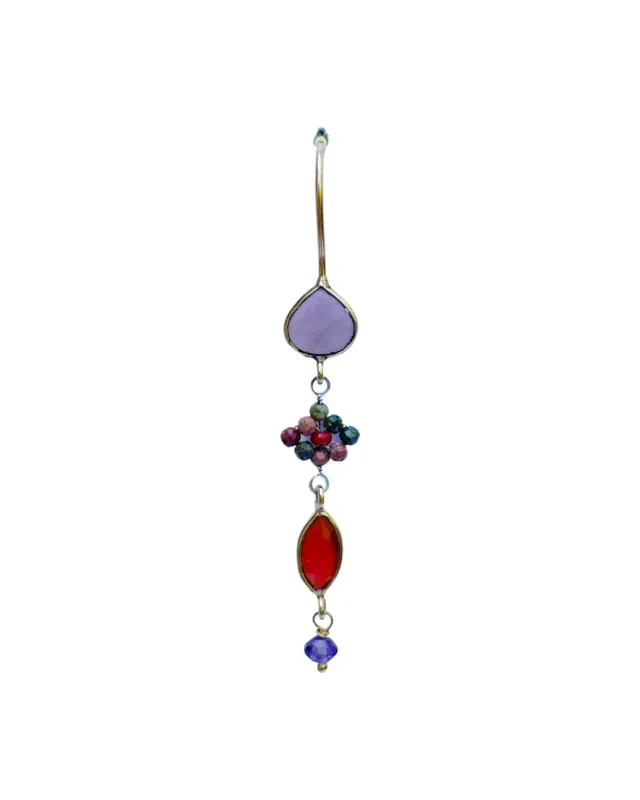 Le Fourbi de Capucine LF58 boucles d'oreilles rubis jaspe