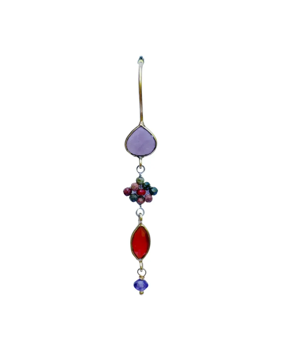 Le Fourbi de Capucine LF58 boucles d'oreilles rubis jaspe