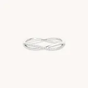 Astrid & Miyu Infinite bracelet or blanc porte-charms