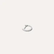 Astrid & Miyu Gem piercing anneau or blanc massif