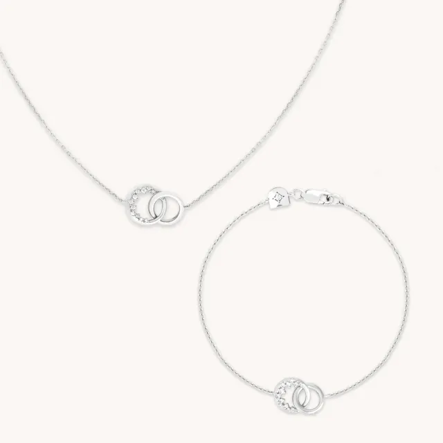 Astrid & Miyu Orbit collier stacking argent 18 cm