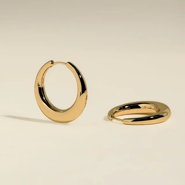 Astrid & Miyu Dome XL créoles plaqué or 18k doré