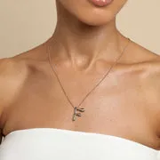Astrid & Miyu F Initial Bold collier initiale F doré