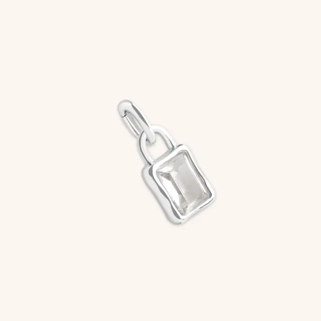 Astrid & Miyu April Clip Charm clip argent topaze