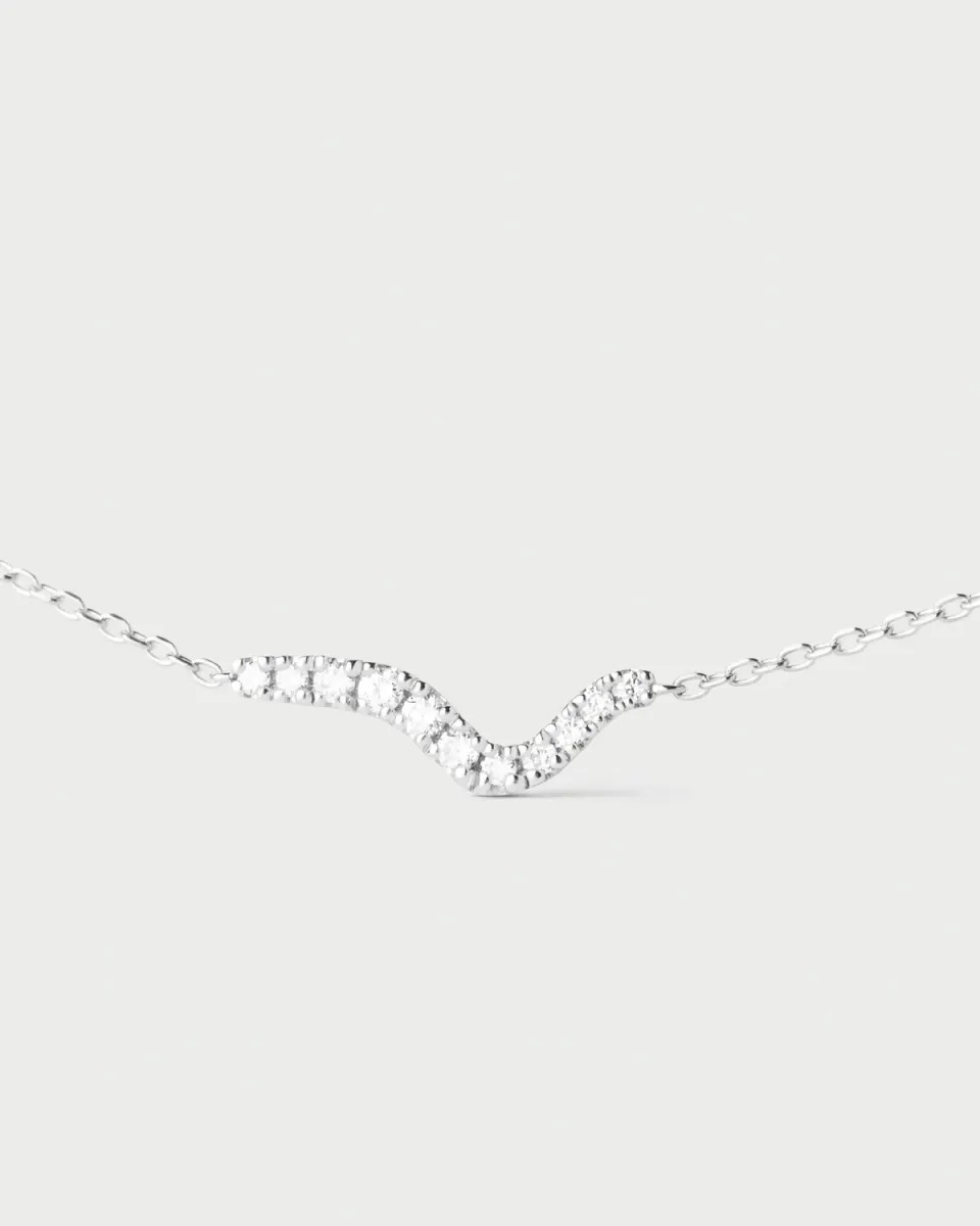 PDPAOLA Flow collier or blanc diamants 0,10 ct