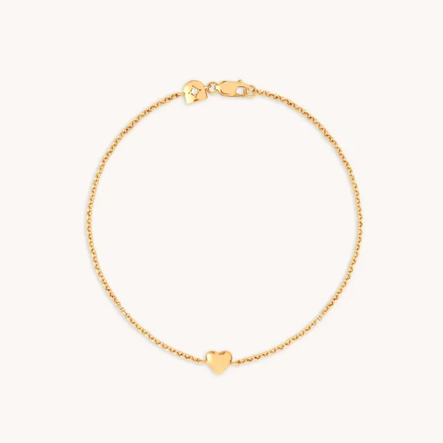Astrid & Miyu Love Heart bracelet charms cœur doré