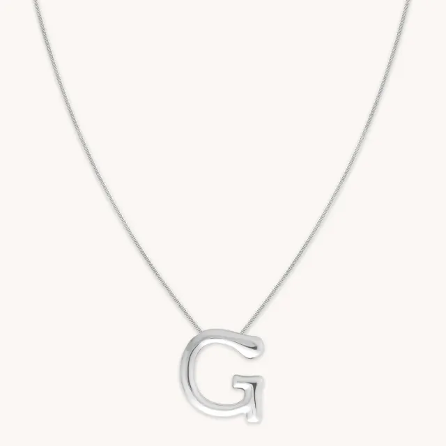 Astrid & Miyu G Initial Bold Pendant collier argent lettre G