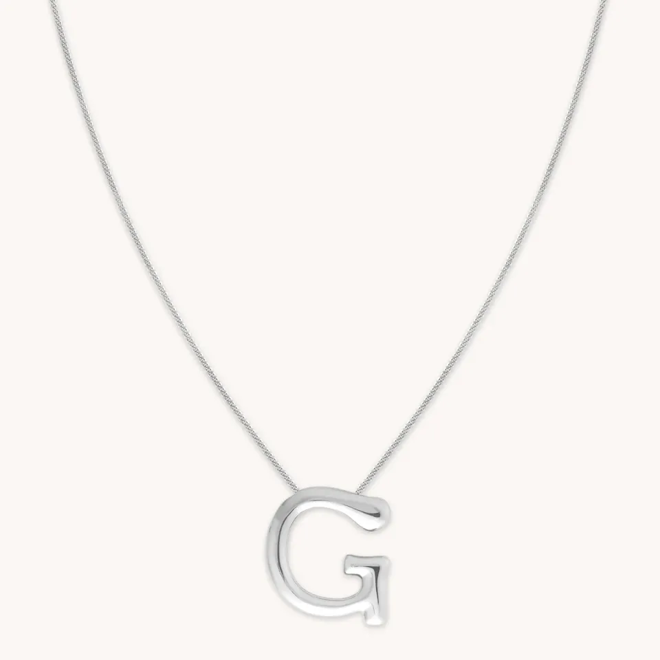 Astrid & Miyu G Initial Bold Pendant collier argent lettre G
