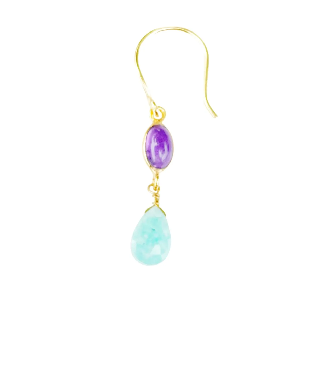 Le Fourbi de Capucine FDC159 boucles améthyste amazonite