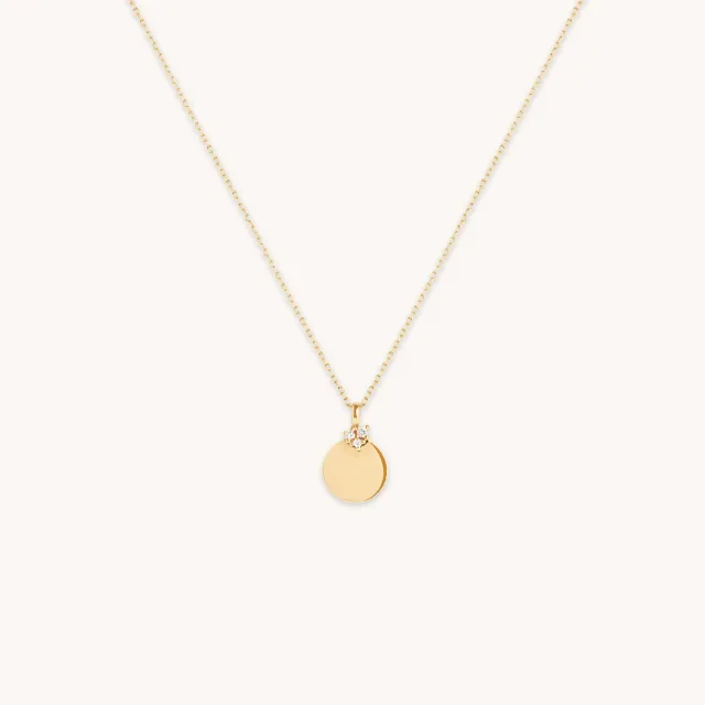 Astrid & Miyu Diamond Coin collier or massif diamant