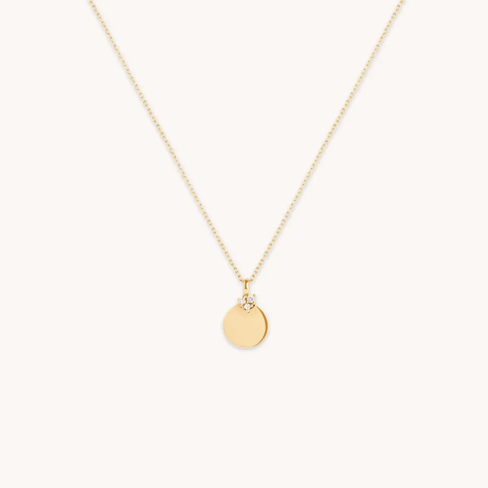 Astrid & Miyu Diamond Coin collier or massif diamant