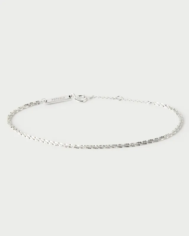 PDPAOLA Sparkle bracelet chaîne argent 15-18 cm