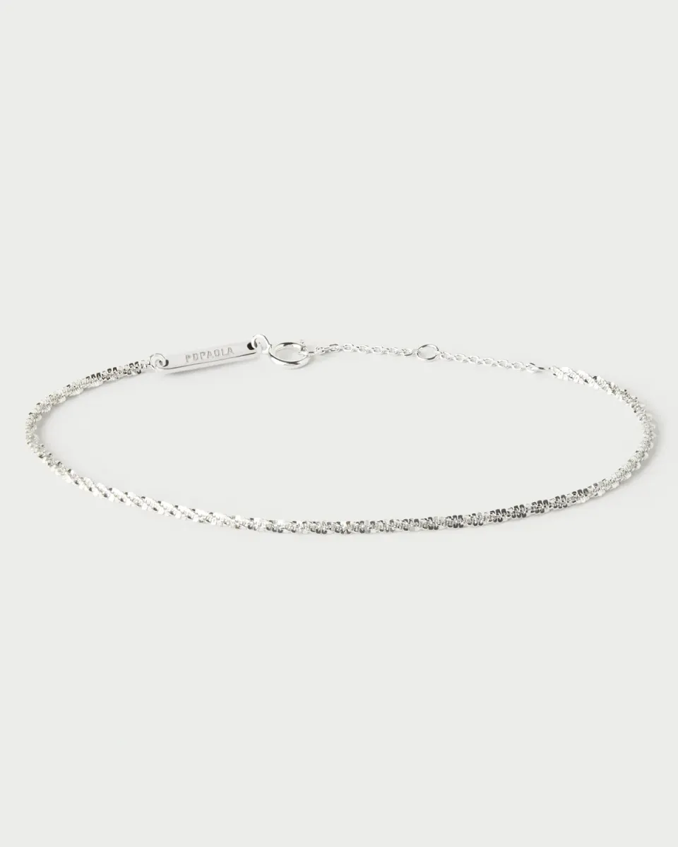 PDPAOLA Sparkle bracelet chaîne argent 15-18 cm