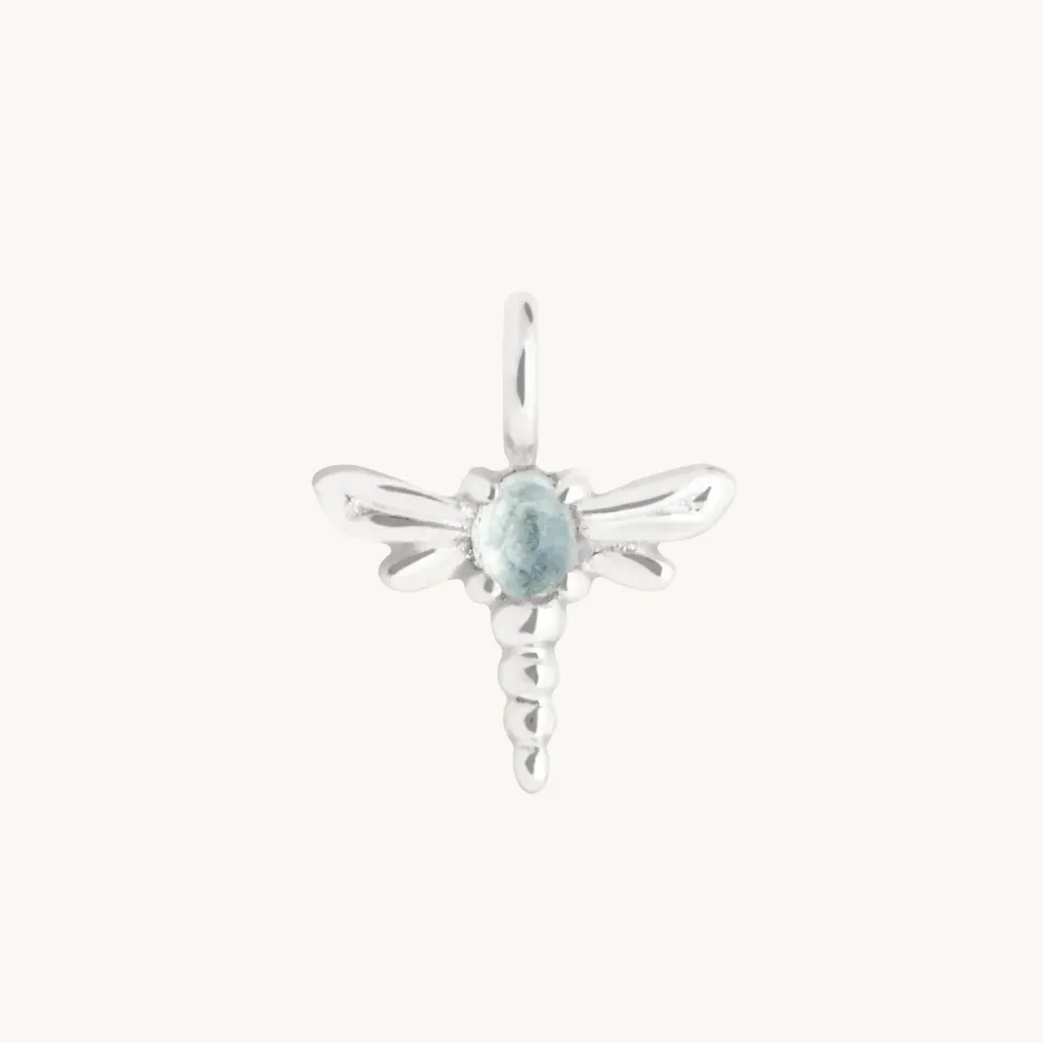 Astrid & Miyu Dragonfly breloque or blanc 9 carats