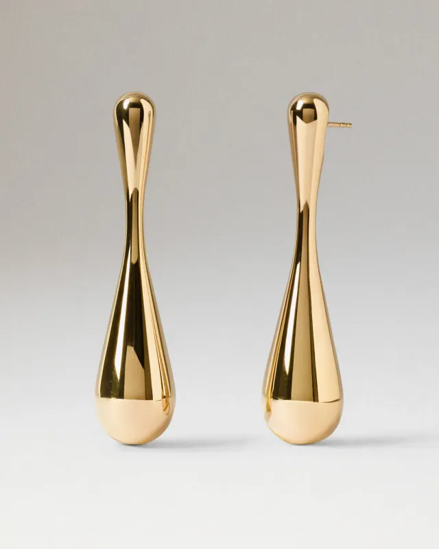 PDPAOLA Glacier boucles d'oreilles longues dorées