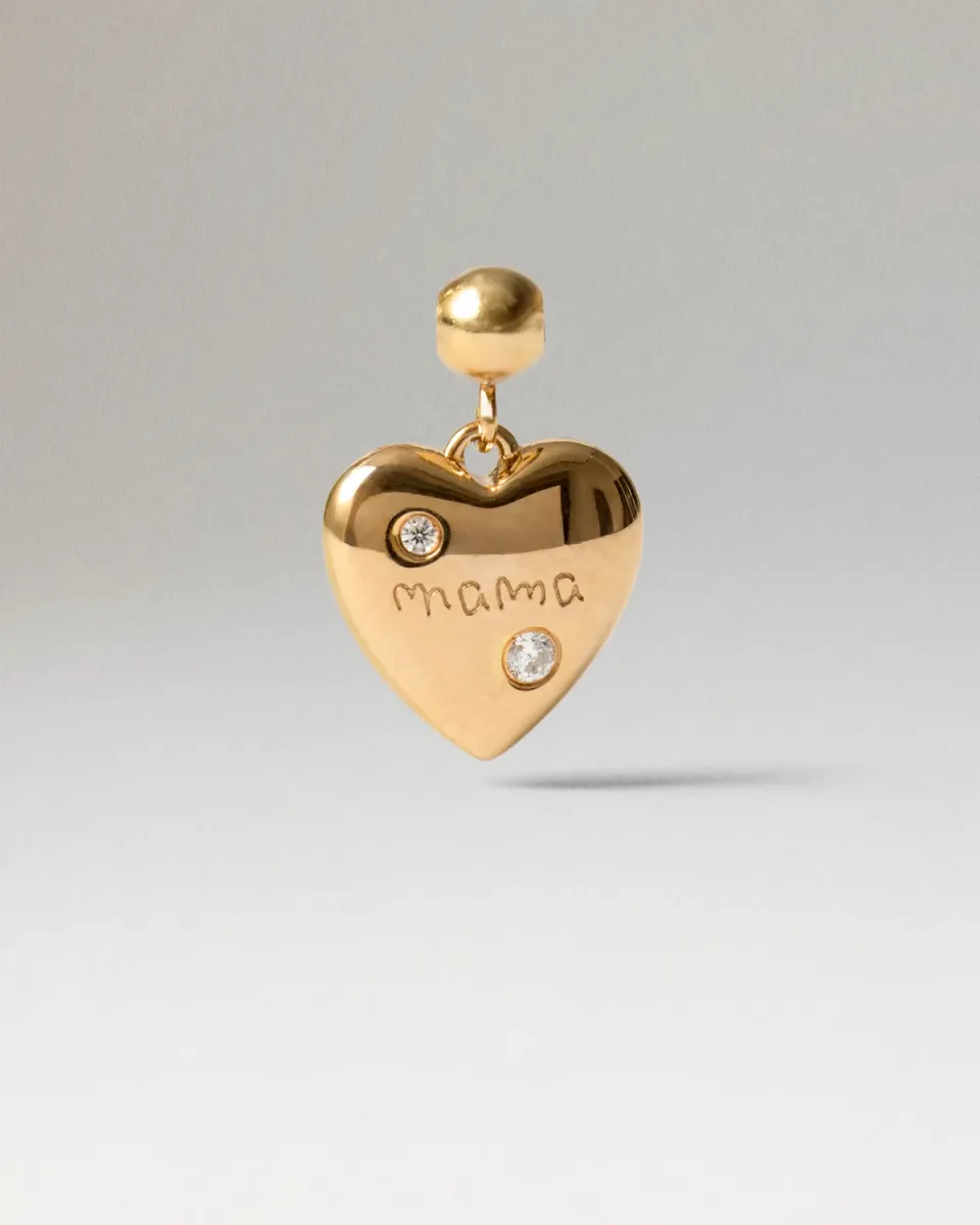 PDPAOLA Forever Mama charm doré zirconia 14,8 mm