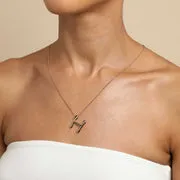 Astrid & Miyu Initial Bold H collier pendentif doré
