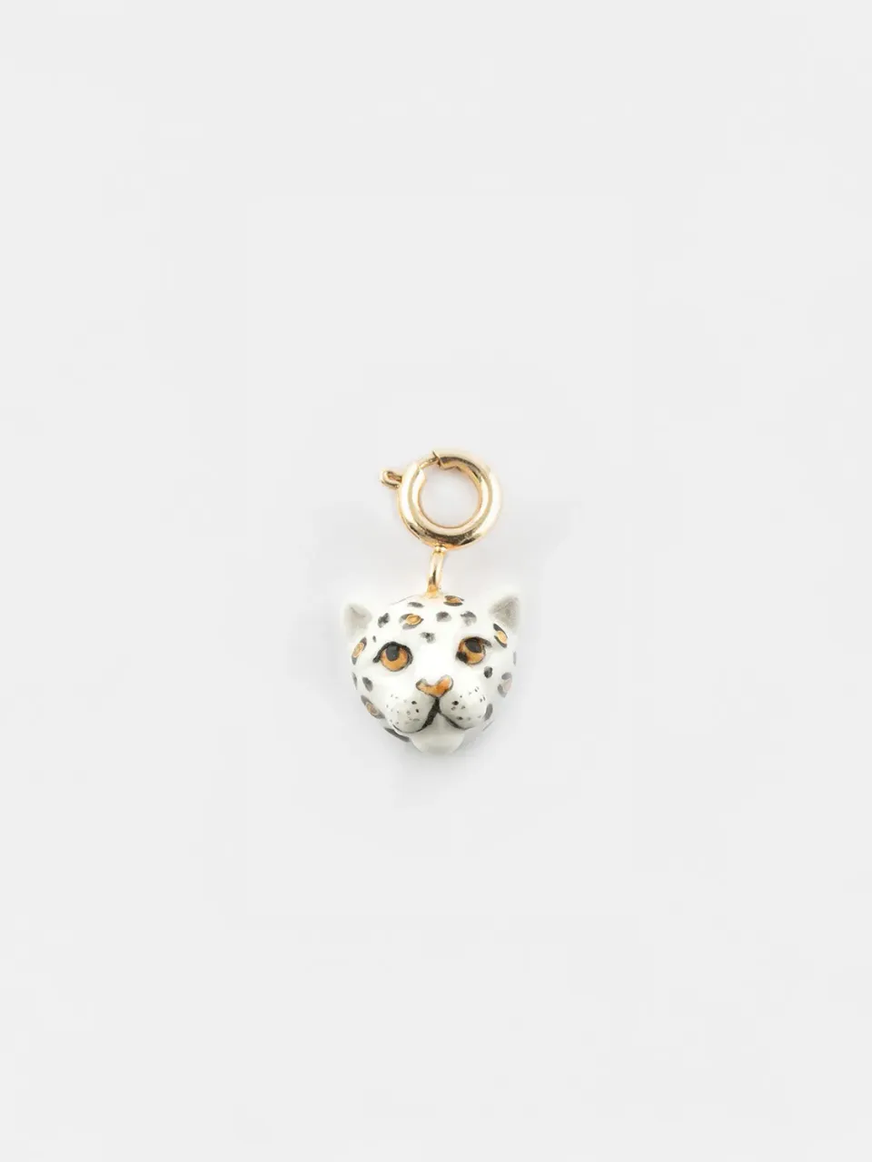 Nach Bijoux Mix & Match charms léopard blanc doré porcelaine