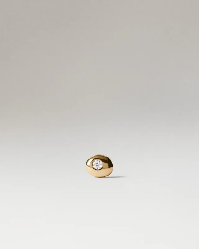 PDPAOLA Sand mono boucle zircone blanche