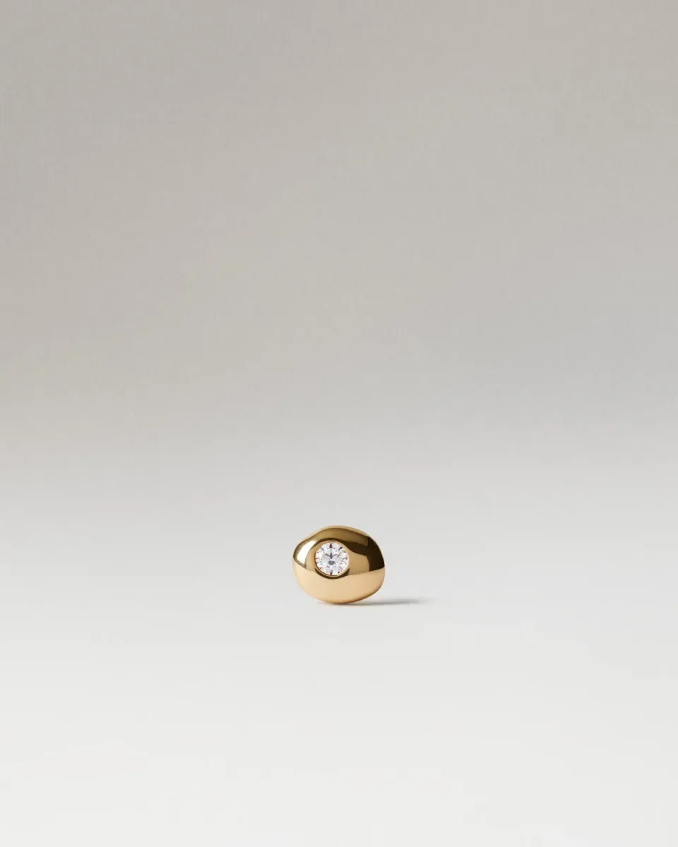 PDPAOLA Sand mono boucle zircone blanche