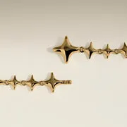 Astrid & Miyu Cosmic Star Chain Necklace collier or
