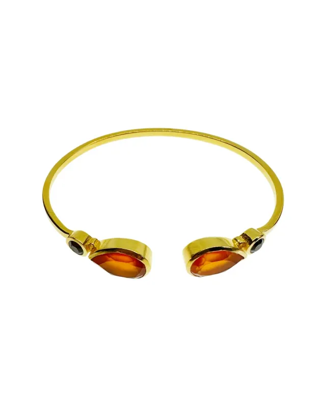 Le Fourbi de Capucine N109 bracelet cornaline améthyste 6 cm