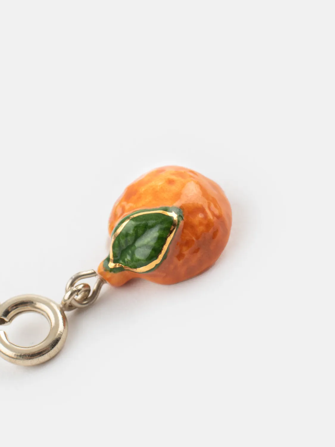 Nach Bijoux Charm's orange charm porcelaine fruit doré