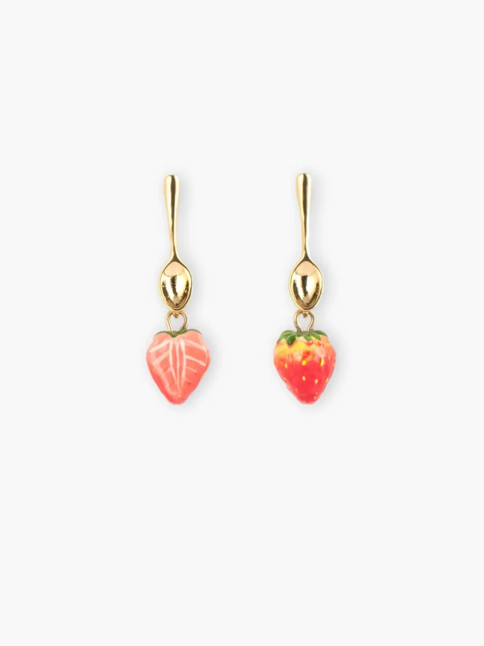 Nach Bijoux Belles du sud boucles pendantes fraise porcelaine