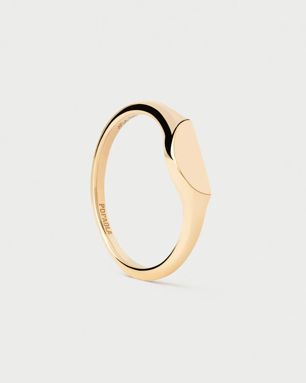 PDPAOLA Half Circle Mini bague chevalière or sans pierre