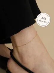 Astrid & Miyu Story Chain bracelet cheville or massif
