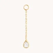 Astrid & Miyu Heart White Topaz piercing or jaune cœur