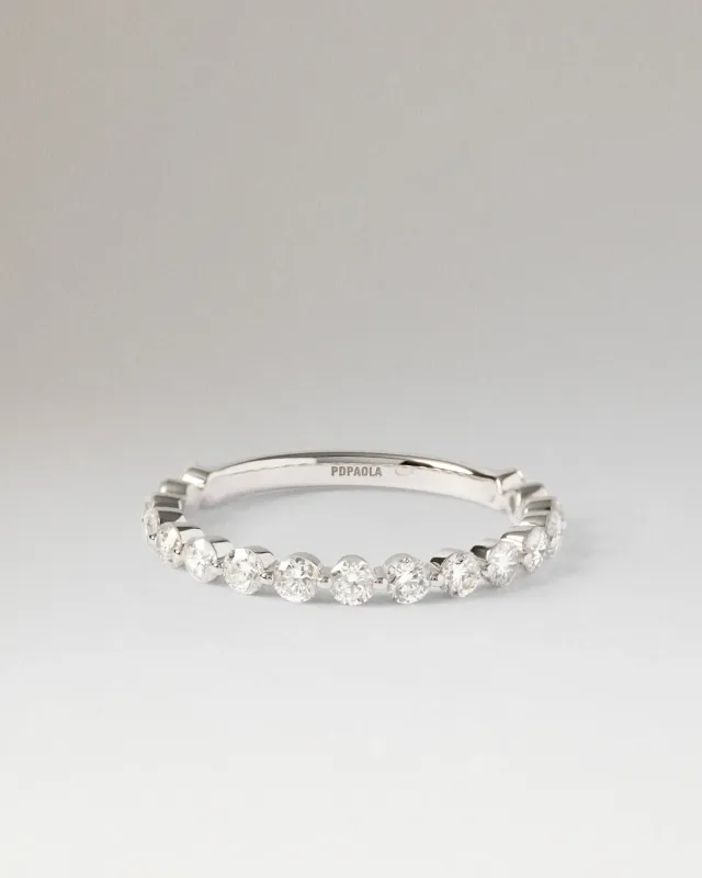 PDPAOLA Astra bague éternité or blanc diamants