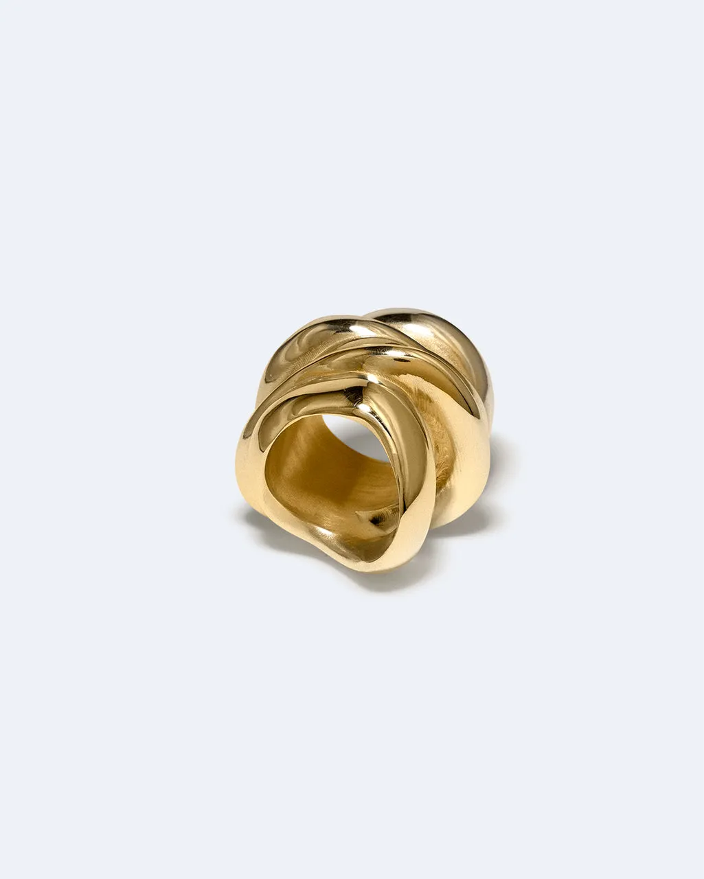 Completedworks Off-World bague plaqué or laiton sculptée