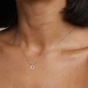 Astrid & Miyu Initial Pavé collier D argent pavé