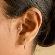 Astrid & Miyu Pear piercing diamant or blanc
