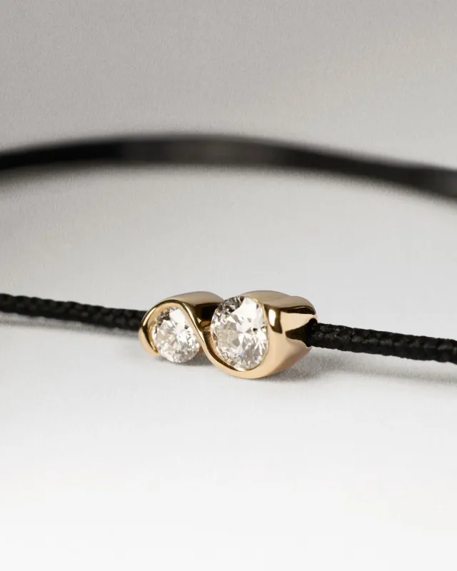 PDPAOLA Dafne Diamond bracelet cordon diamants or 18 carats