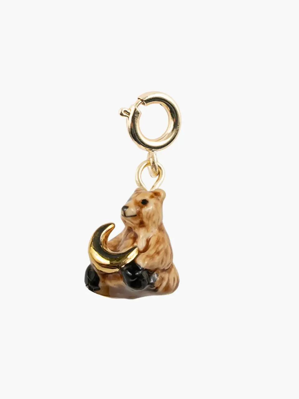 Nach Bijoux Cosmic charms ourson et lune porcelaine dorée