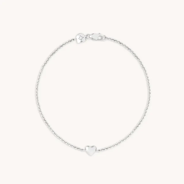 Astrid & Miyu Love Heart bracelet charms argent