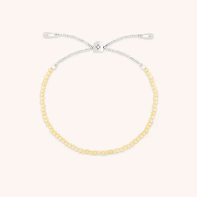 Astrid & Miyu Citrine November Beaded bracelet or blanc