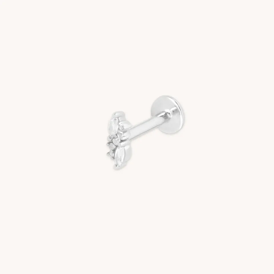 Astrid & Miyu White Topaz Cluster piercing or blanc