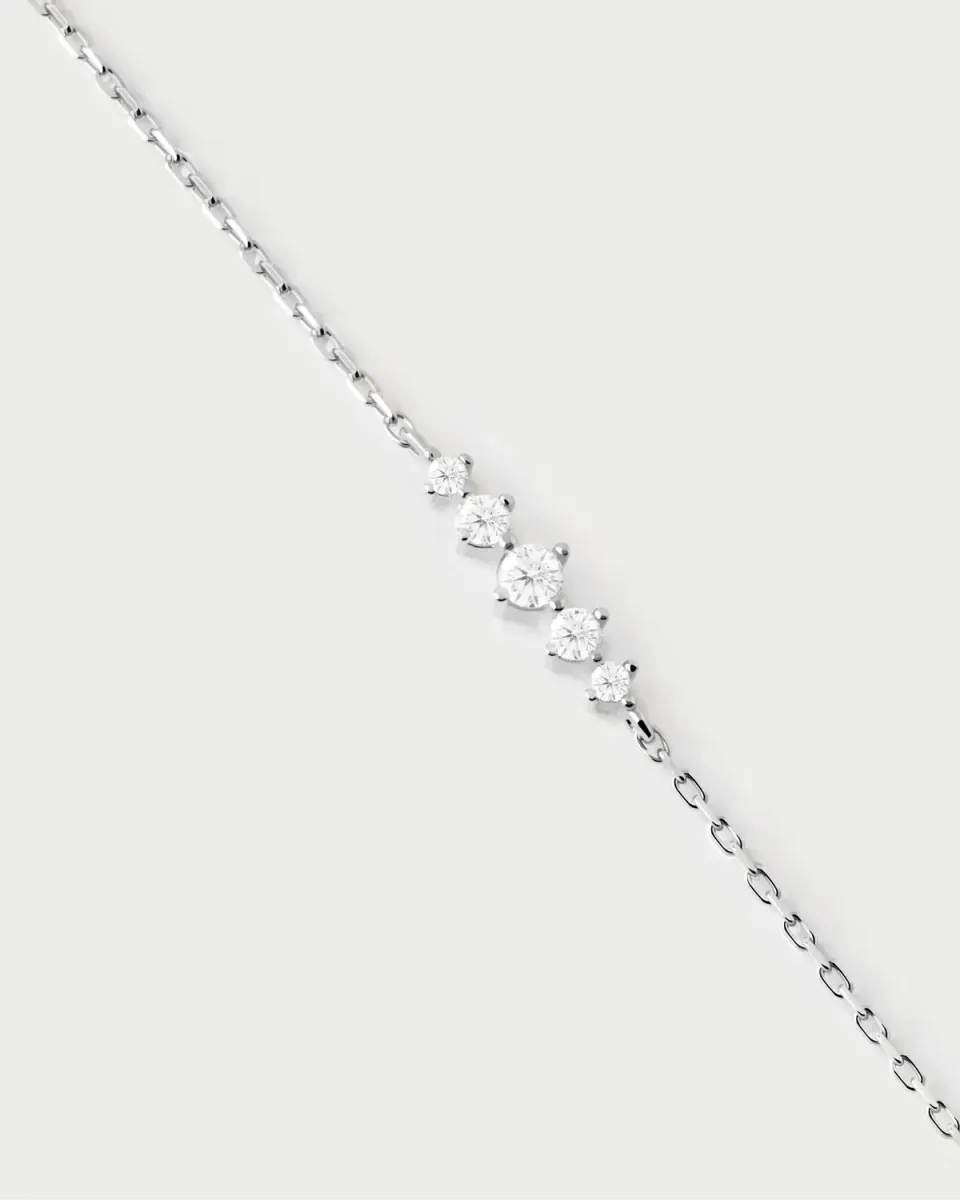 PDPAOLA Estela bracelet zirconia argent