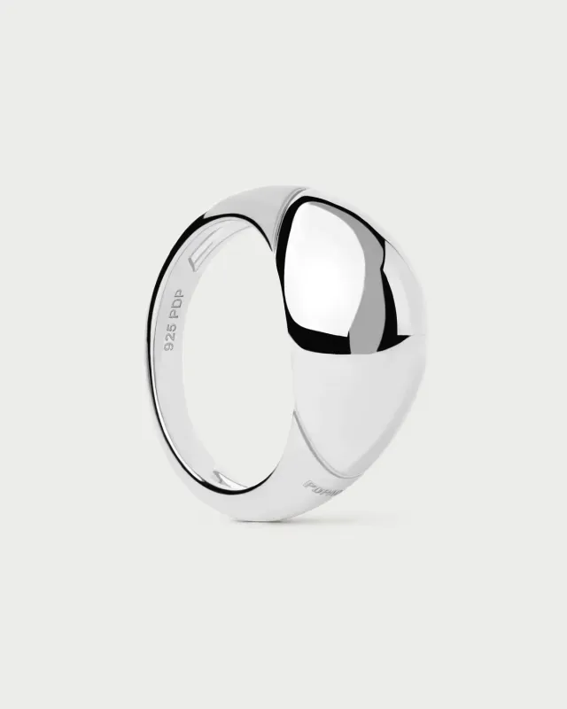 PDPAOLA Bamboo bague argent large 10 mm