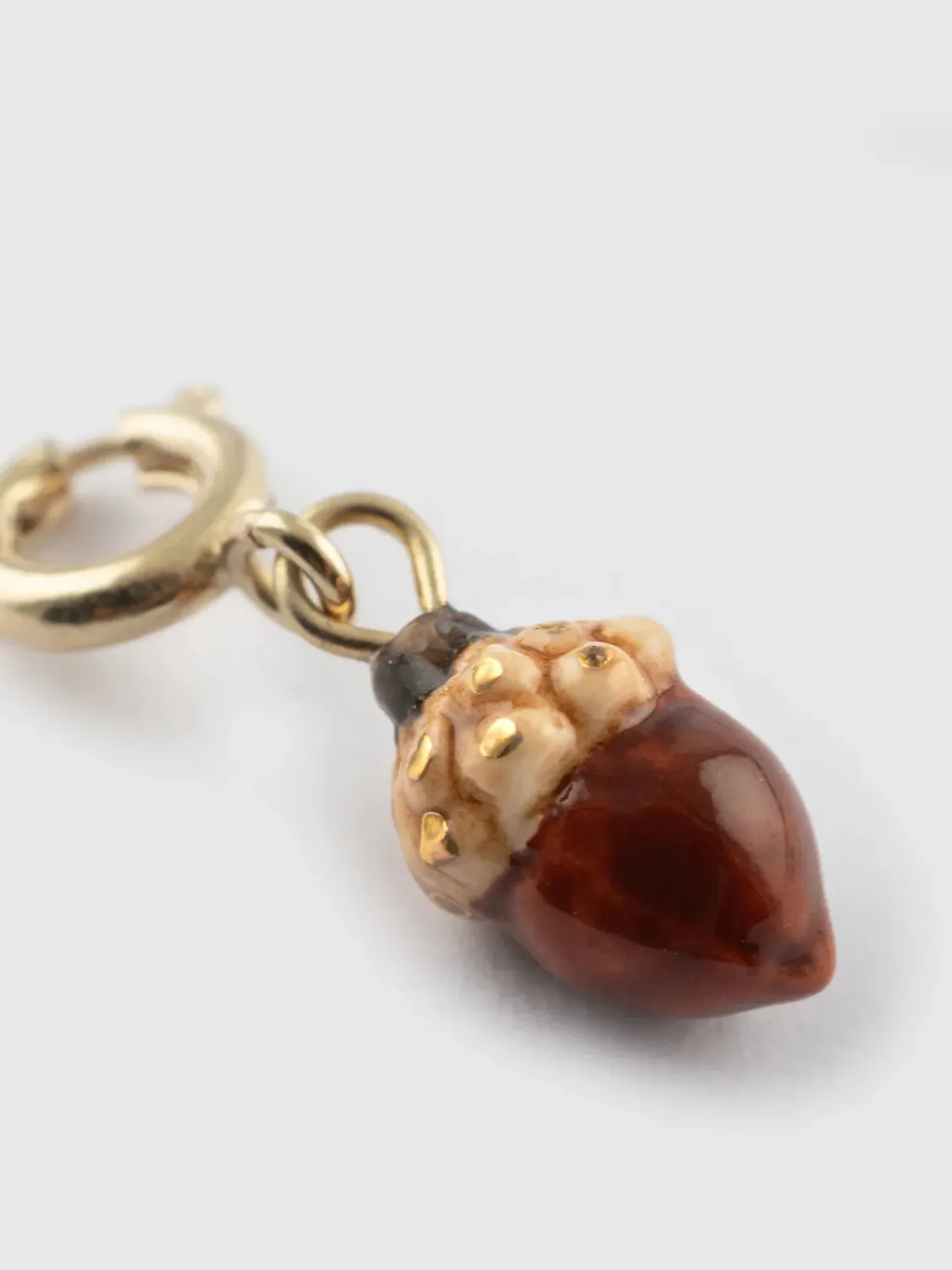 Nach Bijoux charm's gland breloque porcelaine dorée